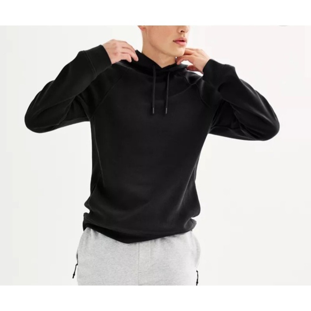 FLX Men's‎ Urban Commuter 100% Cotton Black Pullover Hoodie Size M